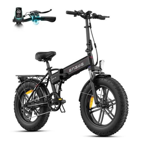 ENGWE EP-2 BOOST - 20" foldbar elcykel - 48V 13Ah batteri - 100 km rækkevidde - med affjedring foran - Hybrid Fat Bike ENGWE EP-2 BOOST - 20" foldbar elcykel - 48V 13Ah batteri - 100 km rækkevidde - med affjedring foran - Hybrid Fat Bike