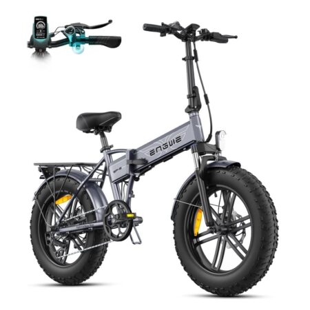 ENGWE EP-2 Boost Sammenklappelig 20"×4.0" Elcykel Med Bred Dæk, 48V 13Ah Batteri, 120 KM Rækkevidde, Ideel Til Bjerg, Strand Og Sne