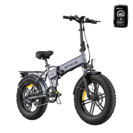 ENGWE EP-2 Boost voksen folde elcykel, 750W motor, 48V 13AH batteri, 20''*4'' fat tire cykel.grå.