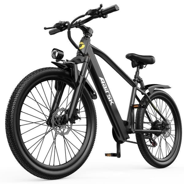 Elcykel Aairsk GT300 til voksne, 250 W motor, 36 V 10 Ah batteri, 26 tommer terrængående dæk - Sort Elcykel Aairsk GT300 til voksne, 250 W motor, 36 V 10 Ah batteri, 26 tommer terrængående dæk - Sort