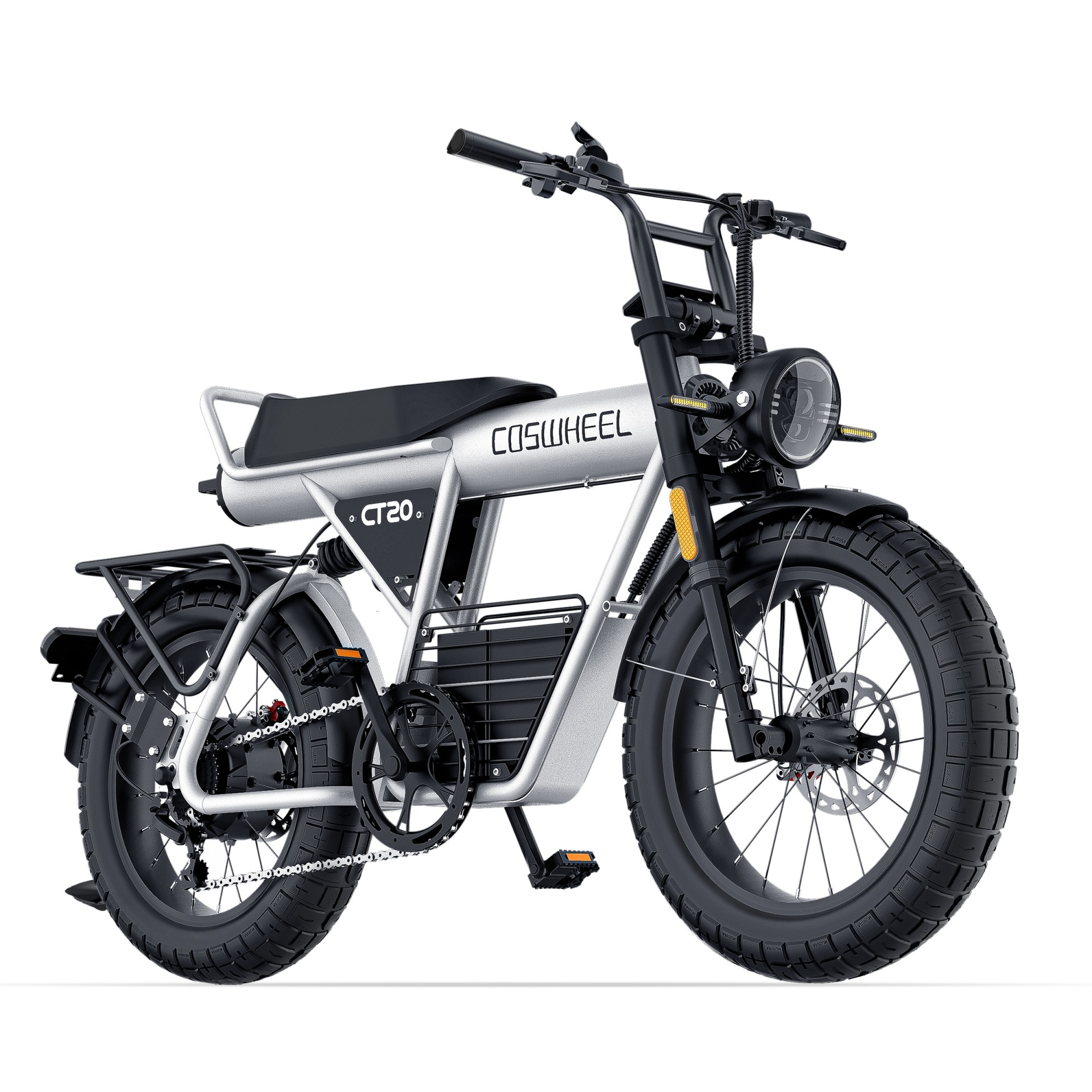 Elcykel COSWHEEL CT20, 48V 25Ah, Lang rækkevidde, Grå Elcykel COSWHEEL CT20, 48V 25Ah, Lang rækkevidde, Grå