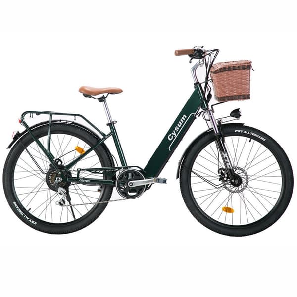 Elcykel Cysum Cityrun, 26", til bypendler, grøn Elcykel Cysum Cityrun, 26", til bypendler, grøn