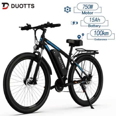 Elcykel DUOTTS C29 100 km rækkevidde, 48V 15Ah batteri, 50 km / t Maks. hastighed, sort