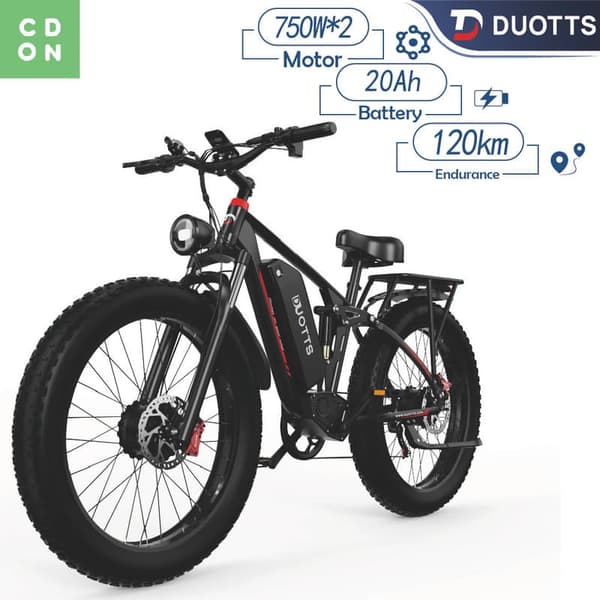 Elcykel | DUOTTS S26 | 20AH Batteri | 25 km/t topfart | 1500W Motor | 120 km rækkevidde Elcykel | DUOTTS S26 | 20AH Batteri | 25 km/t topfart | 1500W Motor | 120 km rækkevidde