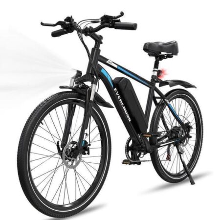 Elcykel EVERCROSS TECH 27,5" - Motor 250W - 36V13Ah - Dobbelt affjedring - VEA - Sort Blå