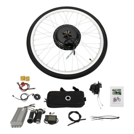 Elcykel Ombygningskit, 1000W Børsteløs Motor, LCD Skærm,sort