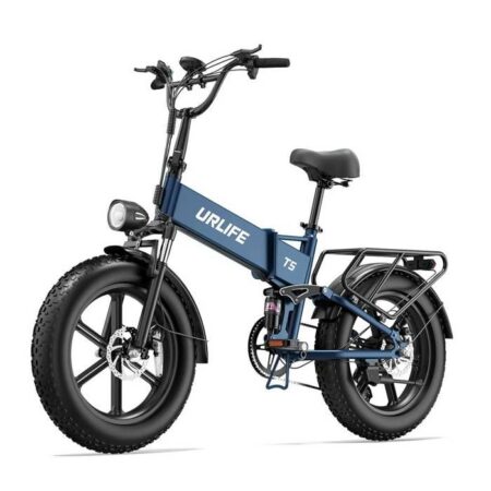Elcykel URLIFE T5 til voksne, motor 1500 W, batteri 48 V 13 Ah, brede dæk 20 tommer, terrængående.