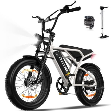 Elcykel VAE - ColorWay - Sort & Guld - 20" Dæk 4.0 Fat - Aftageligt batteri 36V 12Ah - E-BIKE Til Terræn - Elektrisk MTB