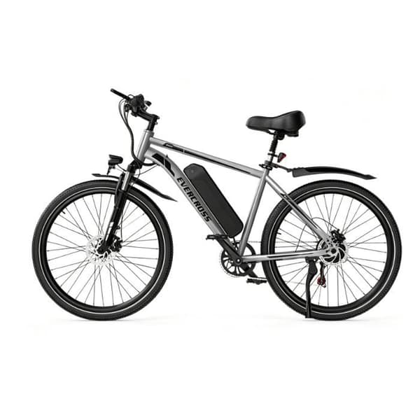 Elcykel VAE EVERCROSS TECH EK15 26" - 250 W - 36V 374Wh - 7 gear - Skivebremser - Dobbelt affjedring - Grå Elcykel VAE EVERCROSS TECH EK15 26" - 250 W - 36V 374Wh - 7 gear - Skivebremser - Dobbelt affjedring - Grå