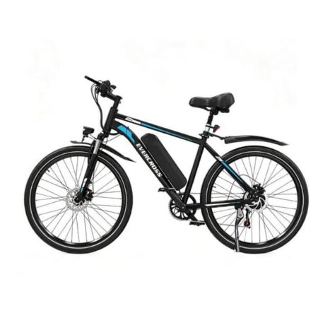 Elcykel VAE EVERCROSS TECH EK15 26" - 250 W - 36V 374Wh - 7 gear - Skivebremser - Dobbelt affjedring - SortBlå