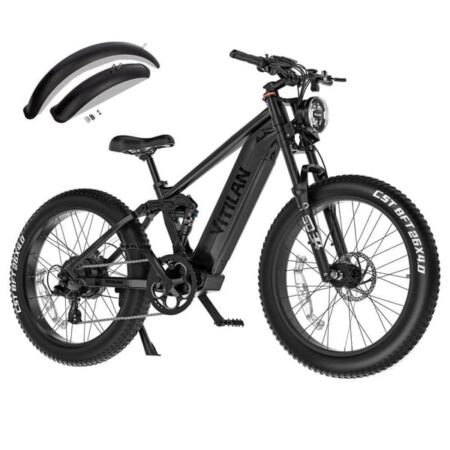 Elcykel VITILAN T7 PRO - 52V 20Ah 1040Wh Batteri - Sort