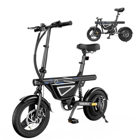 Elcykel iScooter EB1S - Motor 500W - Batteri 36V 12Ah - Dæk 14 tommer - Maksimal hastighed 25 km/t - Rækkevidde 30-50 km - Sort