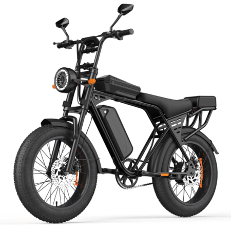 Electric Bike 20" AAIRSK X5 Fat Bike - 48V 250W 15Ah Removable Battery, Black