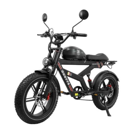 Elektrisk mountainbike DUOTTS F20, 52V 27AH batteri, GPS-sporing Bluetooth-app, sort