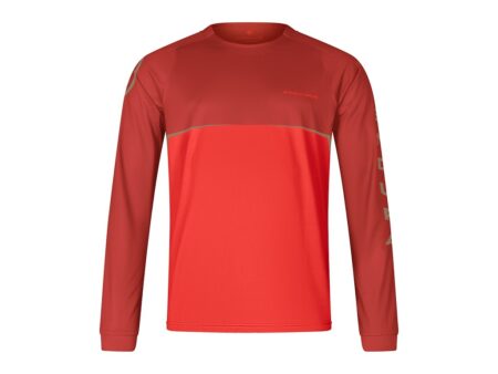 Endura - CORE PRINTED TEE - Cykeltrøje - Lange ærmer - Rød - S
