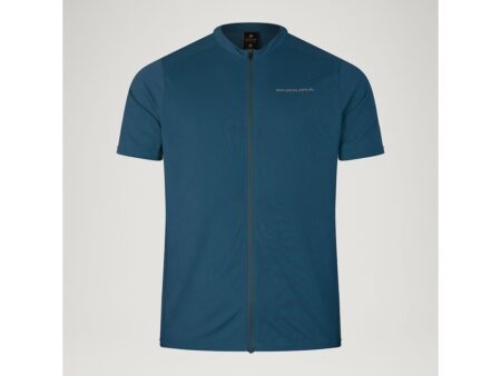 Endura - LOOP ZIPPED JERSEY - Cykeltrøje - Korte ærmer - Barra Blue - XL