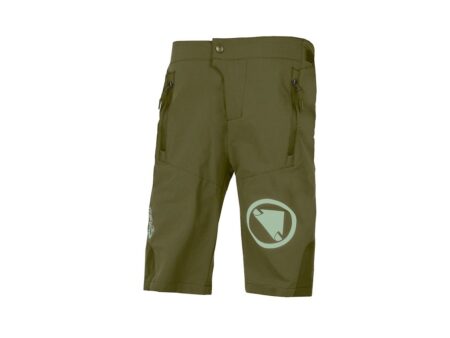 Endura MT500 Burner Junior MTB Cykelshorts Oliven Grøn (Størrelse: 7-8 år)
