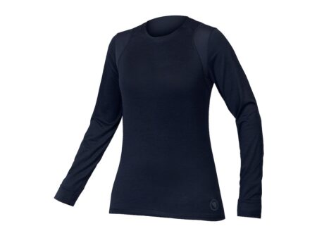 Endura SingleTrack Jersey - Cykeltrøje - Lange ærmer - Dame - Midnight Blue - Str. XS