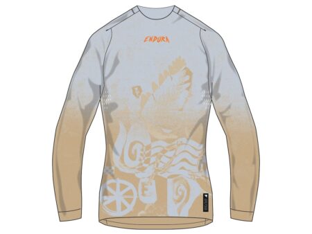 Endura SingleTrack Printed Jersey - Cykeltrøje - Lange ærmer - Dame - Aero Blue - Str. 2XL