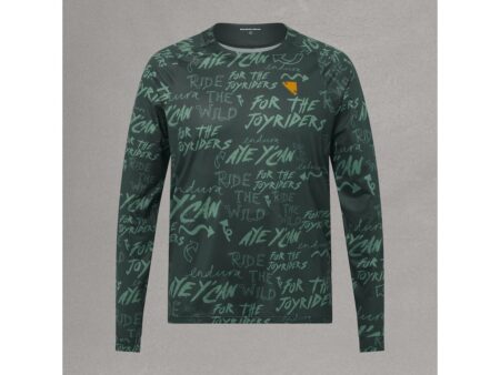 Endura Singletrack Printed Tee - Cykeltrøje - Lange ærmer - Carbon Grey - Str. L