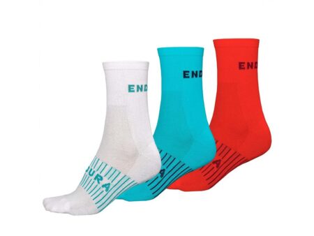 Endura Womens Coolmax Race Cykelstrømper 3-pak Pacific Blue