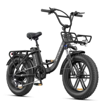 Engwe L20 Boost Elcykel 20 tommer tykt dæk 48V13ah 250W 126km momentsensor med boost-knap LCD-display Elcykel sort