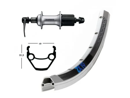 Exal ZX19 baghjul 26x1,75 med Shimano FH-T3000 nav til 8 gears kassette