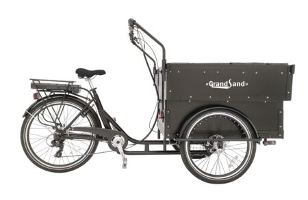 Extra stor el-Lådcykel | Cargobike med Kapell, 250W Motor & LG-Batteri | Svart