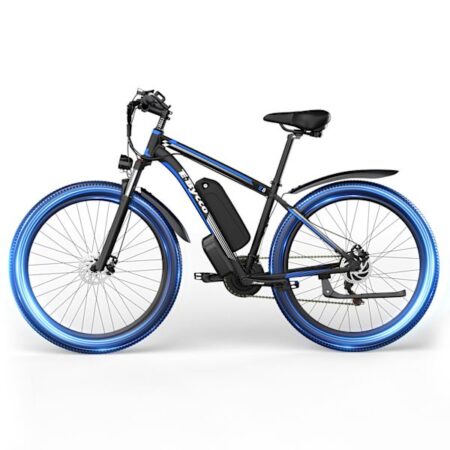 E·Bycco E8 29-tommer elektrisk mountainbike til voksne - 750W motor, 105 km rækkevidde, Shimano 21-speed, aftageligt 48V 17,5Ah batteri, terrængående elcykel