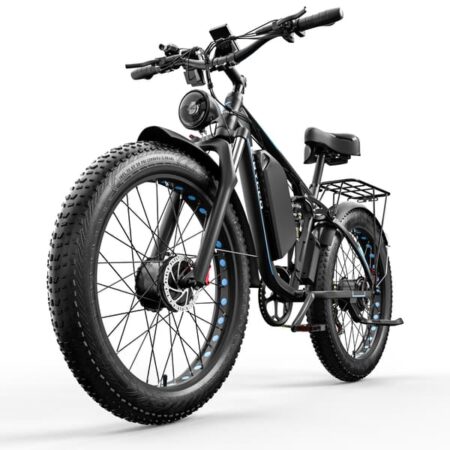 E·Bycco EB7 PRO, 26x4.0 brede dæk elcykel, 2000W motor, 52V 23Ah batteri, fuld affjedring, terrængående elcykel