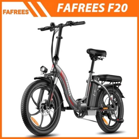 FAFREES F20 250W 36V 18Ah Sammenklappelig Elcykel Op til 90km Dæk 20"x3.0 Aluminium Ramme Skivebremser Grå