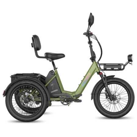 FAFREES F20 Mate II Elektrisk Trehjulet Cykel 25Ah, Sammenklappelig Komfort Mobilitets Trehjulet Cykel, Lang Rækkevidde, Grøn