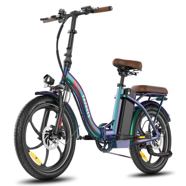 FAFREES F20+ Pro foldbar elcykel, 250W motor, 25AH batteri, maks. 25 km/t, 20*3.0 dæk, 7 gear, skivebremser, iriserende blågrøn FAFREES F20+ Pro foldbar elcykel, 250W motor, 25AH batteri, maks. 25 km/t, 20*3.0 dæk, 7 gear, skivebremser, iriserende blågrøn