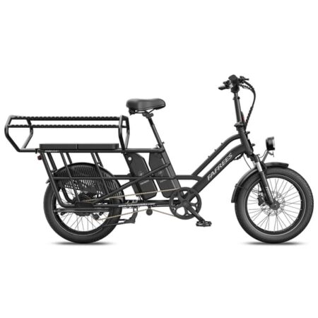FAFREES FF20 CUV Familie Cargo Elcykel Dobbelt 15Ah Batteri, Longtail Elcykel, Sort