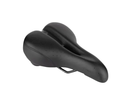 FORCE Luna sadel med elastomer - Sort