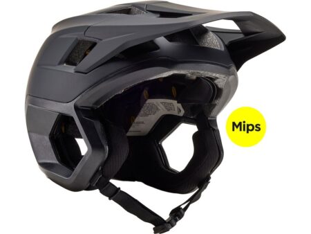 FOX Dropframe Cykelhjelm Med Mips Sort (Hjelmstørrelse: 56-58 cm)