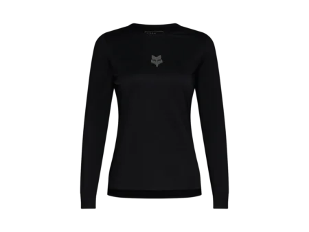 FOX Flexair Jersey - Cykeltrøje - Lange ærmer - Dame - Sort - Str. XL