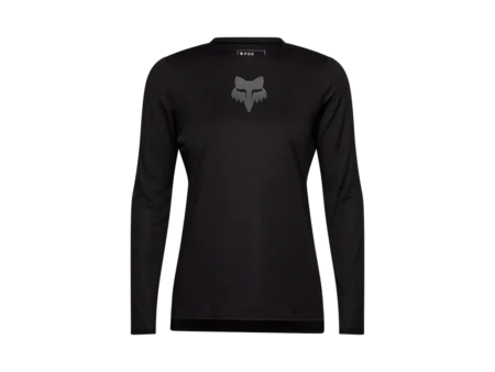 FOX Ranger Jersey -Cykeltrøje - Lange ærmer - Dame - Sort - Str. L