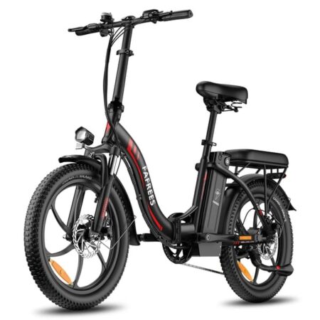 Fafrees F20 elcykel, 250W motor, maks. 25 km/t, 18AH batteri, foldbar, 7 gear, skivebremser, sort.