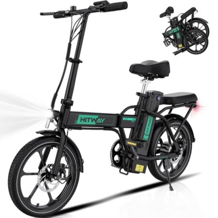Folding elcykel 16" COLORWAY - Batteri 36V12Ah - Pedalassistance - LCD-skærm - Sort