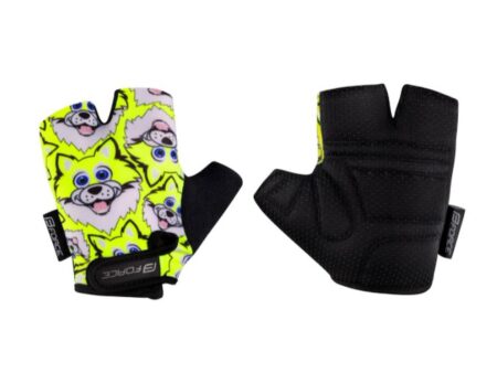 Force Wolfie Børne Cykelhandsker Fluo / Sort
