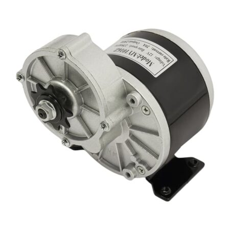 Gearreduceret elmotor - Børstet DC-motor 12V 250W til elcykel/scooter - Hastighed 2750 RPM - Udveksling ca. 9:1 - Strøm 20A - Belastning ca. 100 kg