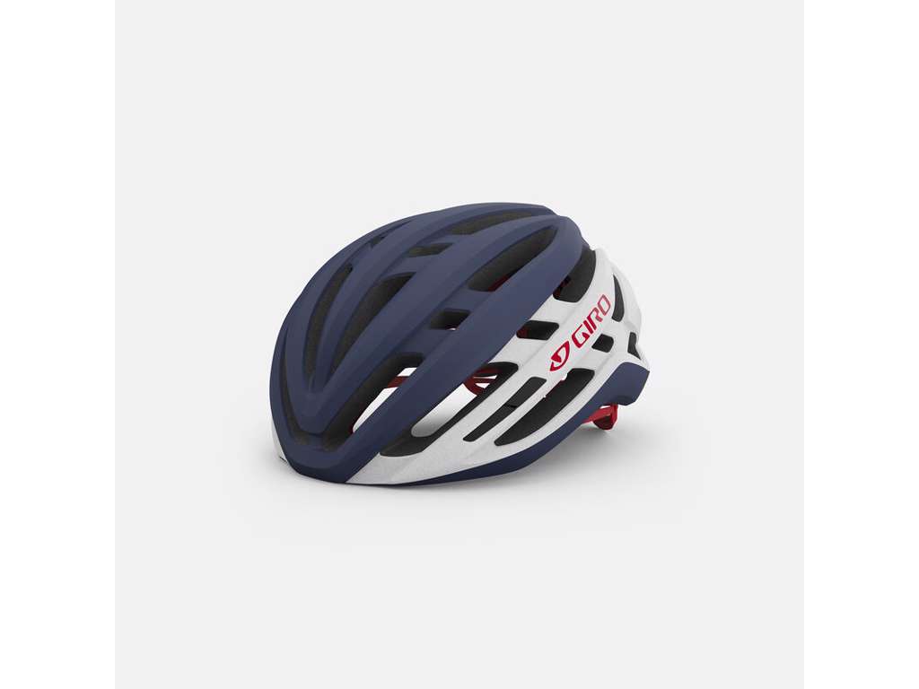 Giro Agilis Mips - Cykelhjelm - Str. 51-55 cm - Mat blå, hvid, rød