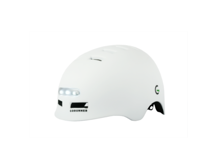 Gorunner - LED Cykelhjelm - Hvid - Str. 51-54 cm