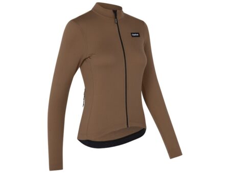 GripGrab EXPLR Merinotech Thermal langærmet cykeltrøje brun dame
