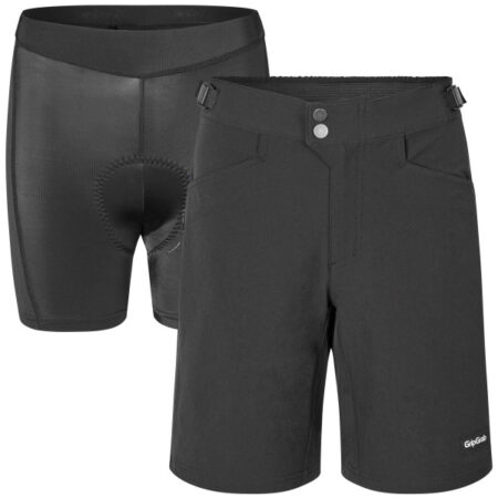 GripGrab Flow 2-i-1 Tekniska Cykelshorts Dam, Svart