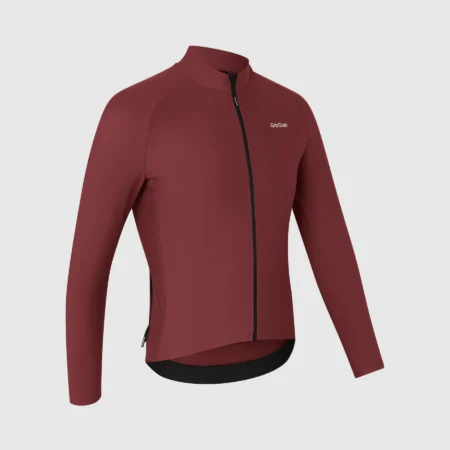 GripGrab PACR Thermal langærmet cykeltrøje dark red herre