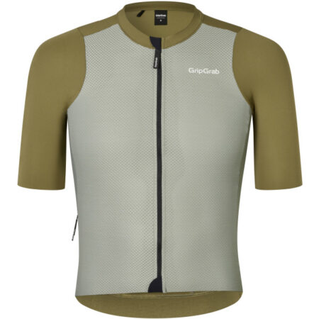 GripGrab PACR kortærmet cykeltrøje Olive Green/beige herre