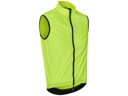 GripGrab RIDE Windproof cykelvest Hi-Vis gul herre