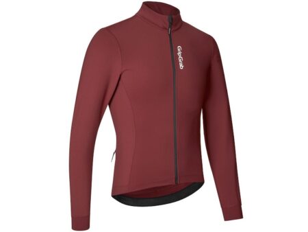 GripGrab RIDE langærmet cykeltrøje dark red herre